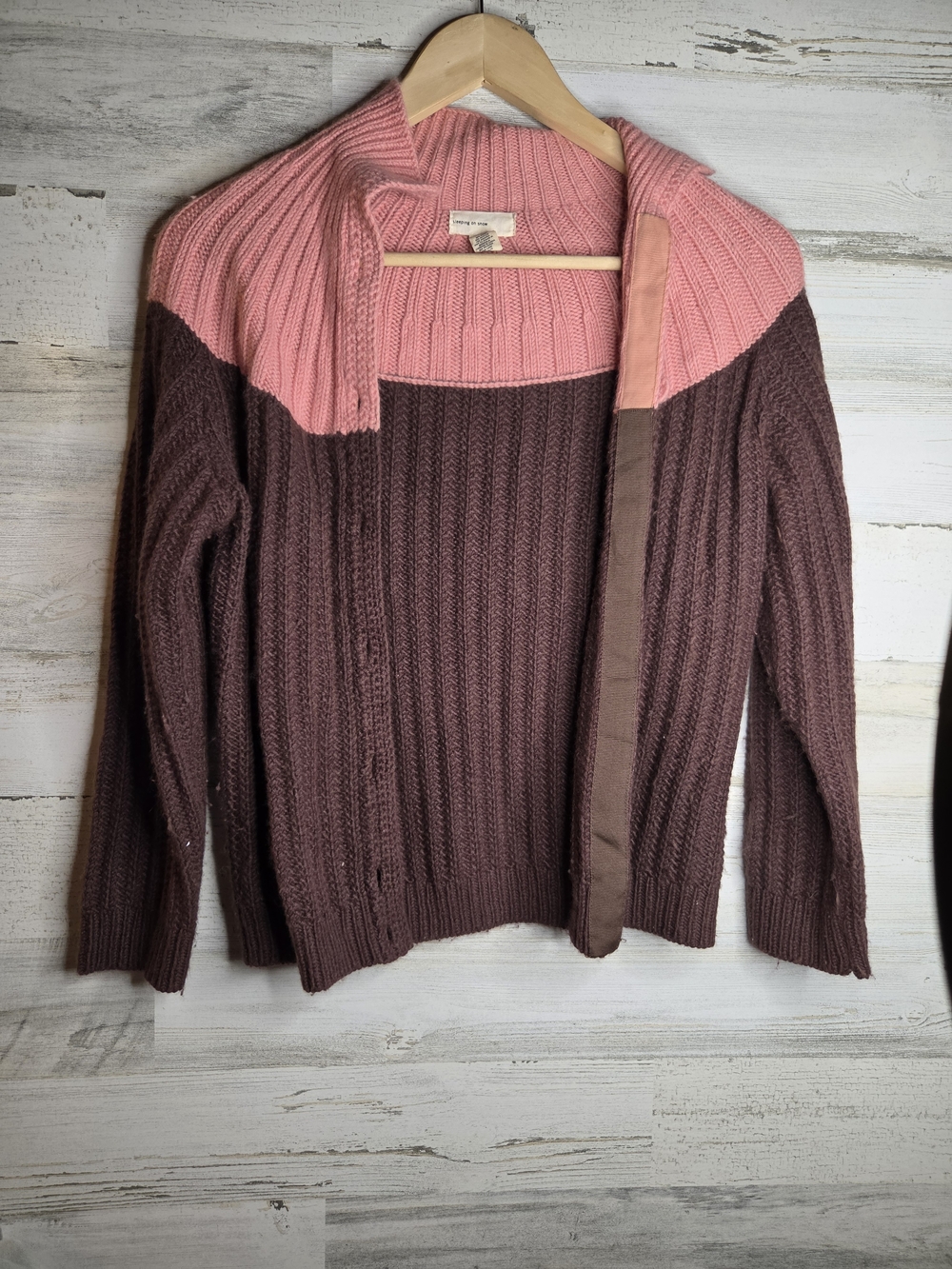 Anthropologie Sleeping on Snow Wool Angora Sweater Small